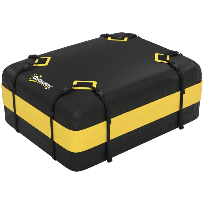 Bolsa de Techo para Coche 425L, Impermeable, Cofre de Techo para Coche con 8 Correas Ajustables, Alfombrilla Antideslizante, Ganchos, Adecuada para Todos Los Vehículos con/sin Portaequipajes