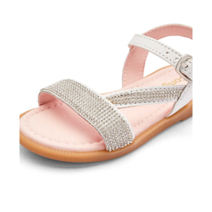 Sandalias de Niña Con Hebilla Strass