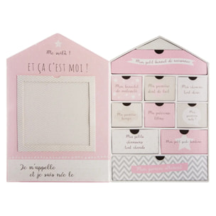 Coffret de naissance souvenirs maison 10 tiroirs PPR