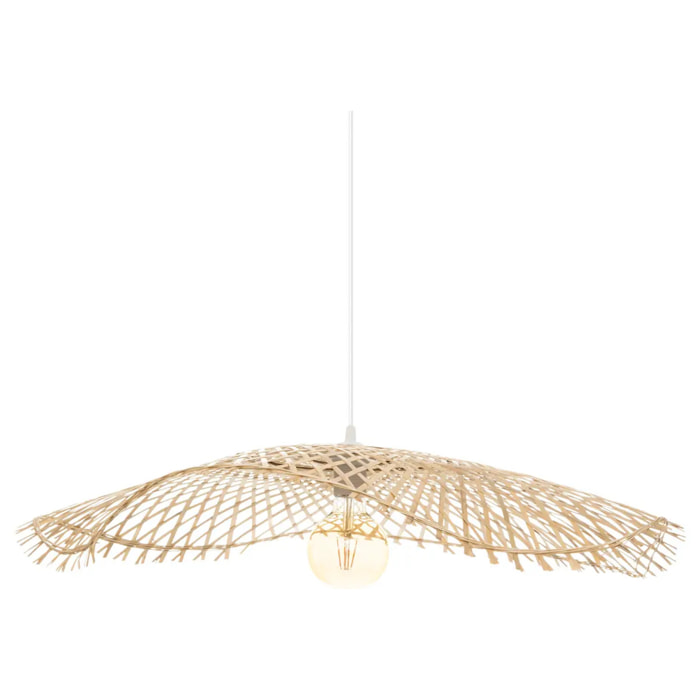 Suspension "Tess" - bambou et métal - D75 cm