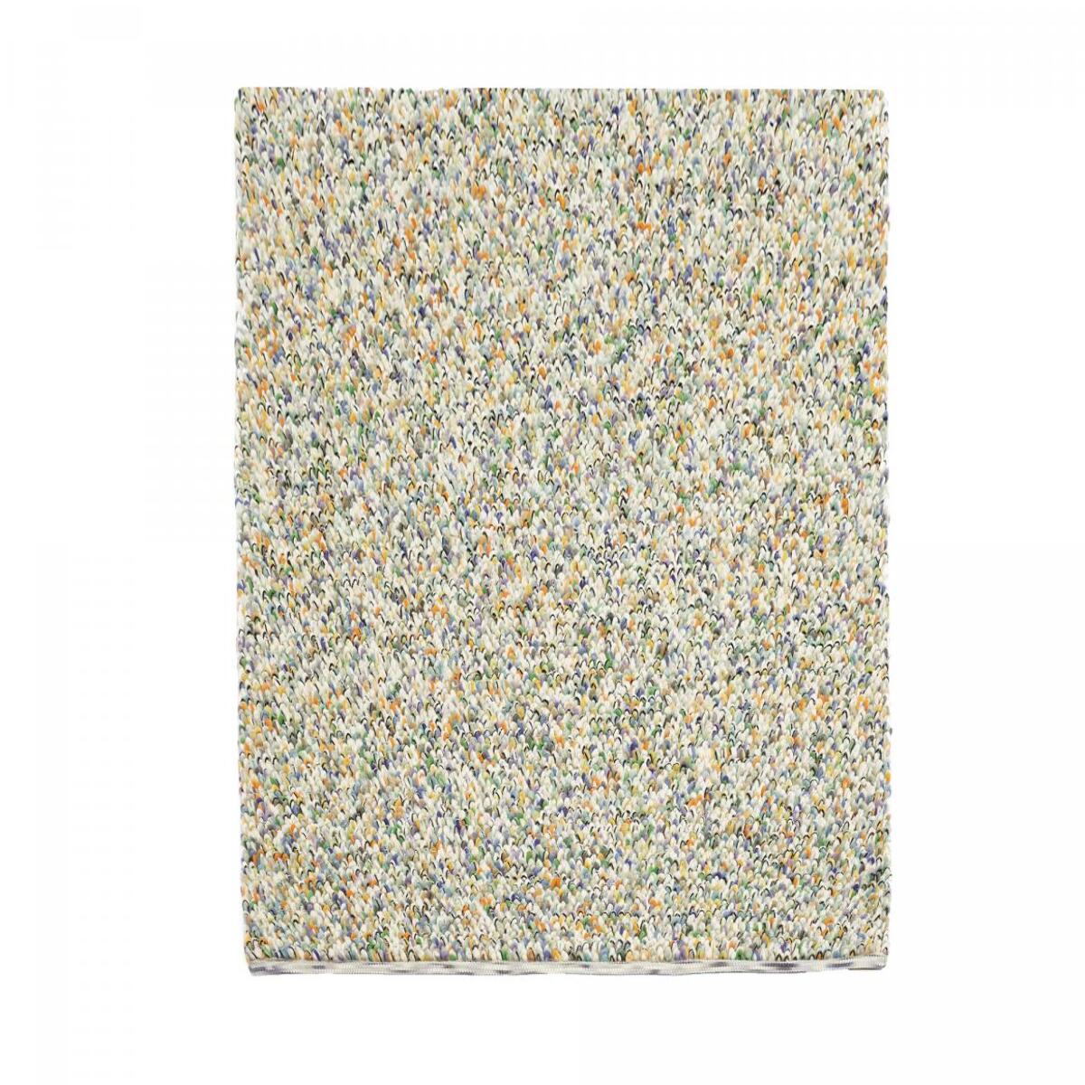 Tapis salon et chambre tissé en laine motif faux uni ULGU