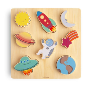 Mushie Puzzle De Madera Solid