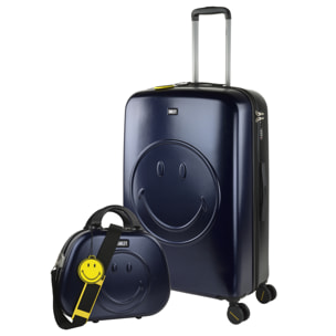 Juego De Maletas Pc Smiley Originals Smiley Originals Azul-Negro