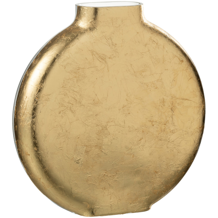 J-Line vase Miki - verre - transparent/or - small - 25.5 cm de hauteur
