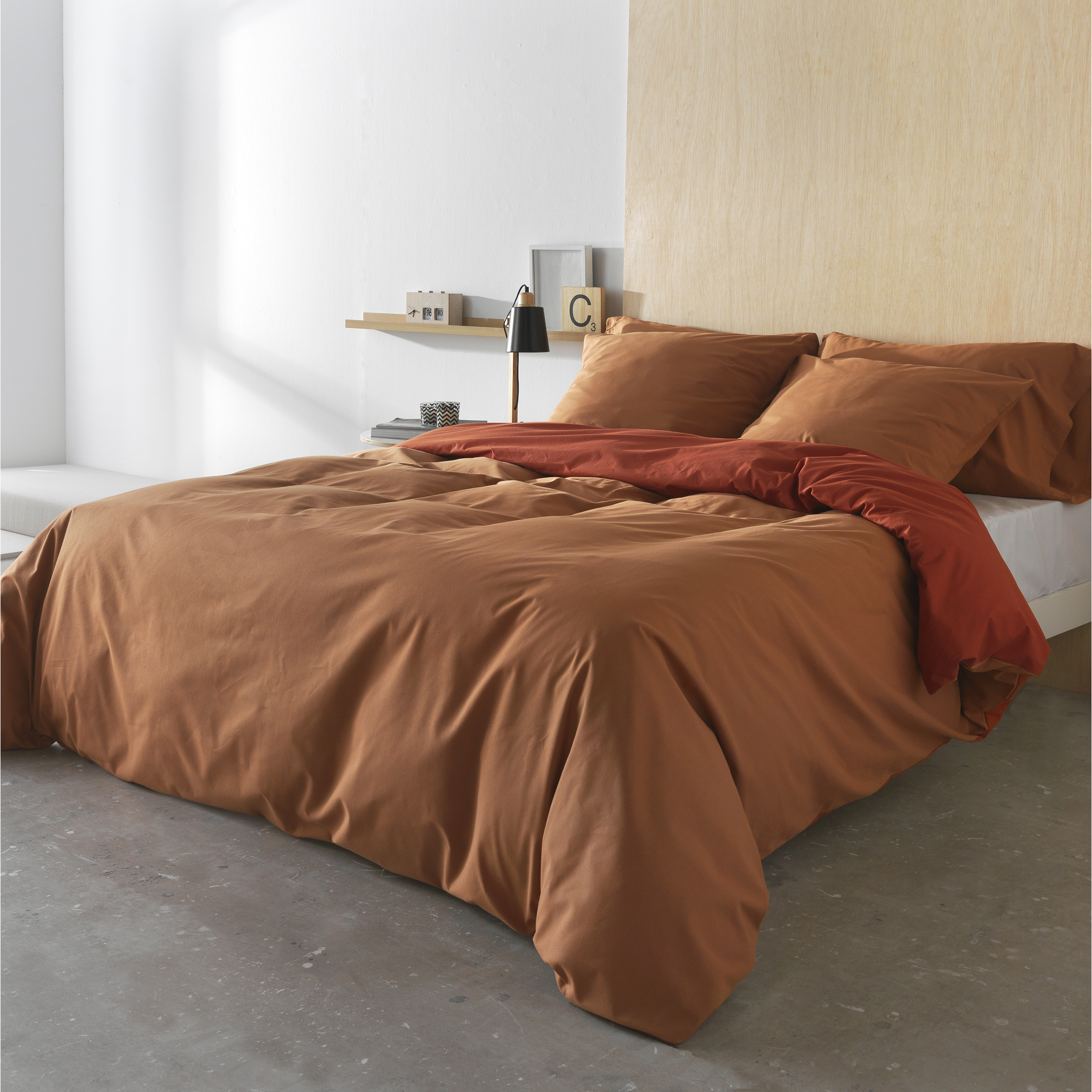 Housse de couette Marron/ Caldera Lizos 100% coton 79 cm/2