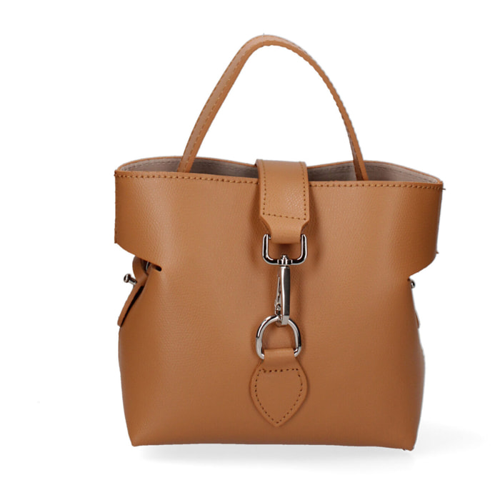 Borsa a mano da donna In Vera pelle Made in Italy 18x17x9 cm