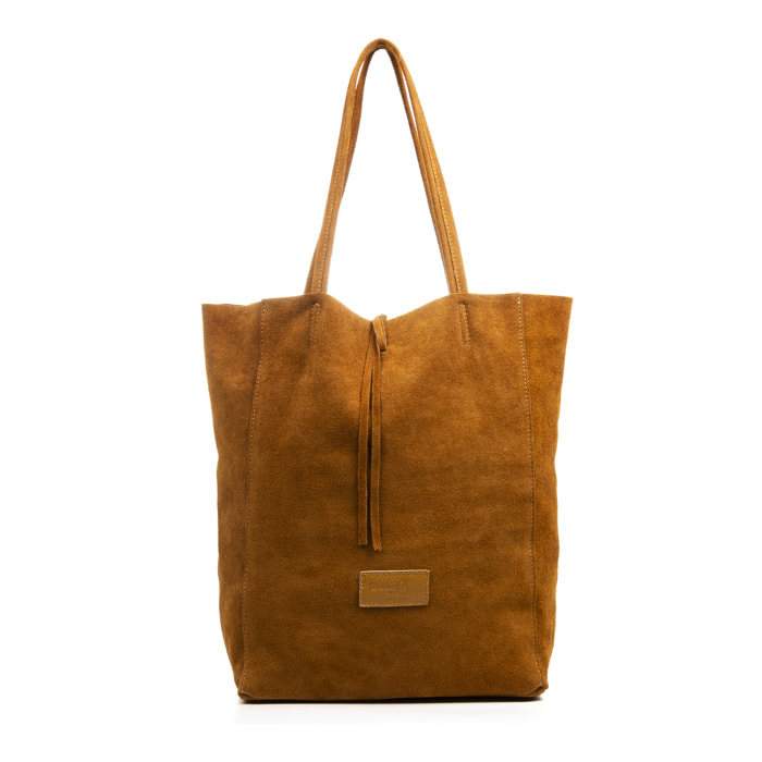Sefora Borsa Shopper Donna.Pelle autentica Camoscio