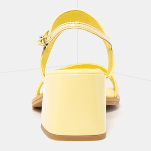 Sandalias con tacón 2010 NAPPA SHINNY PALE YELLOW / VERONA color Pale yellow