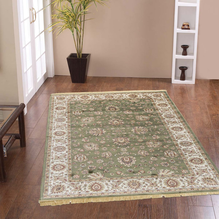 Tappeto Orientale Disegno Persiano Verde