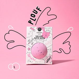 Galaxy Bath Bomb - Cosmic - Boule de Bain Effervescente et Apaisante - Rose 160 g