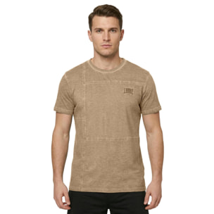 Camiseta de manga corta para hombre con efecto desgastado