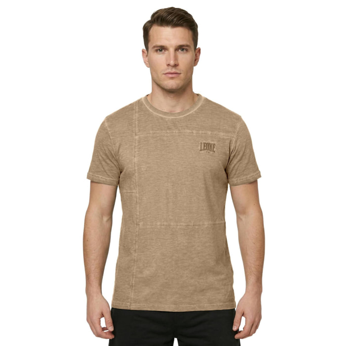 Camiseta de manga corta para hombre con efecto desgastado