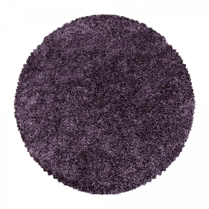 Tapis poils longs shaggy tissé motif uni RIBI