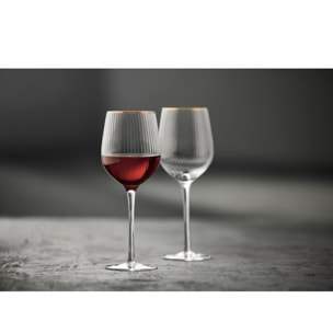 Set de 4 verres à vin rouge Palermo Gold 40 cl