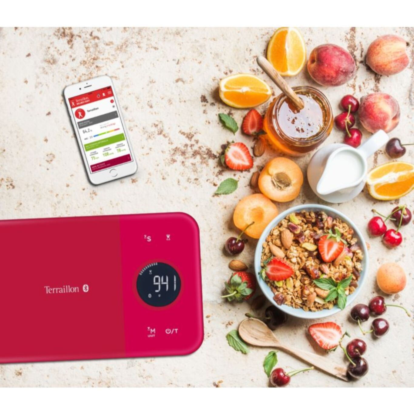 Balance connectée TERRAILLON NUTRITAB Cranberry