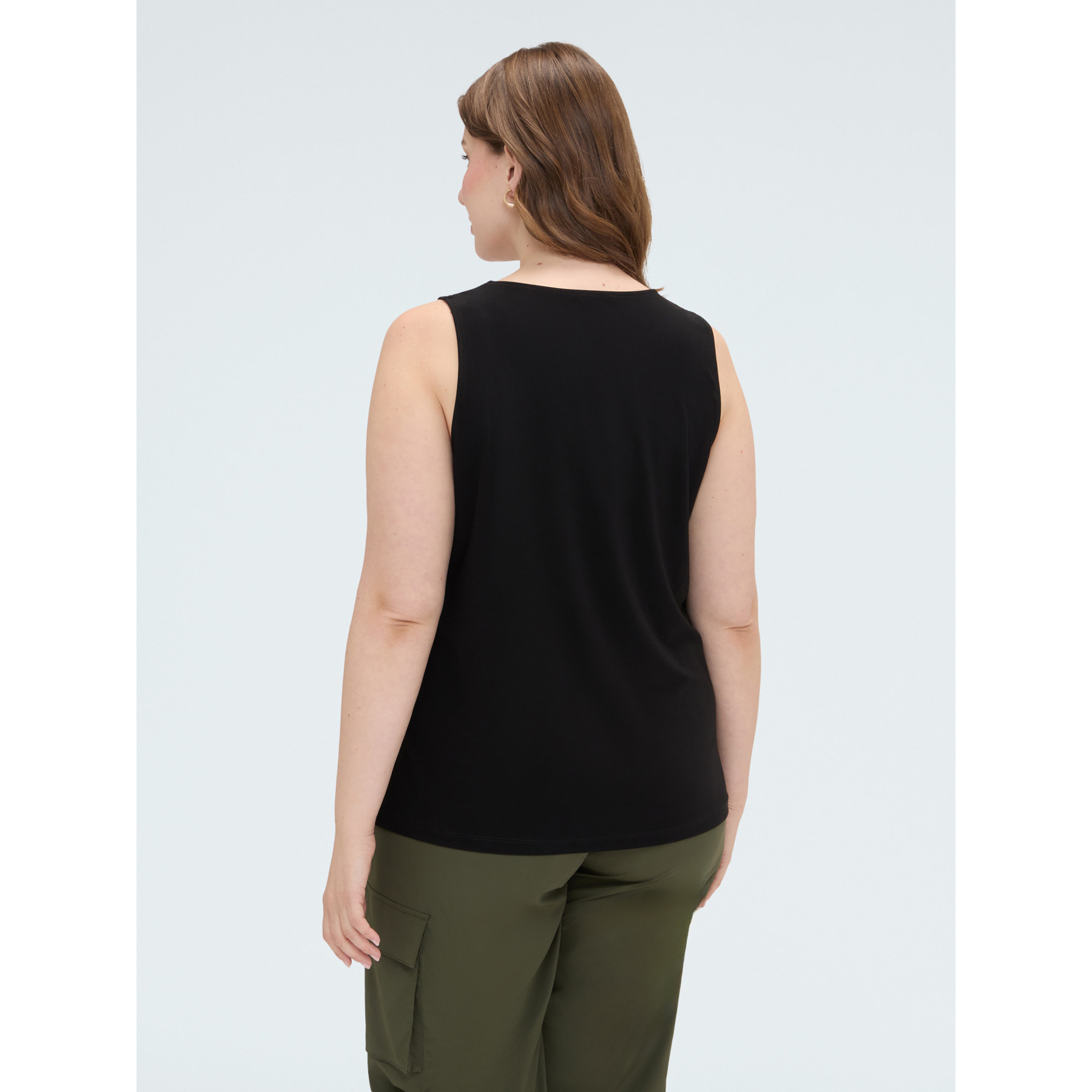 Fiorella Rubino - Top de jersey con aplicación joya - Negro