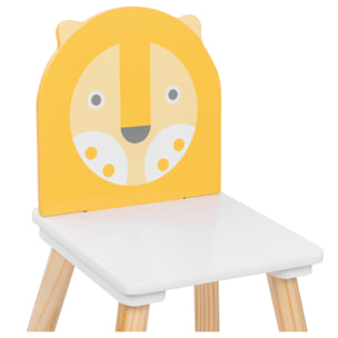 Mesa infantil JUNGLE DRUM multifuncional mueble niños con silla blanco