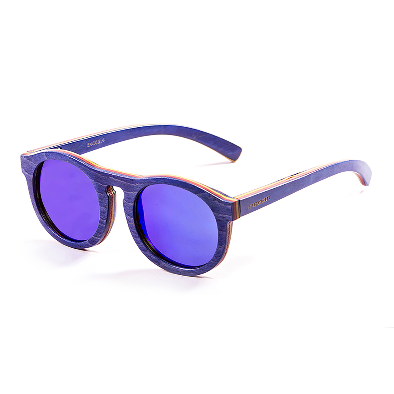 Gafas de sol OCEAN FIJI - De madera azul skate y / Revo azul
