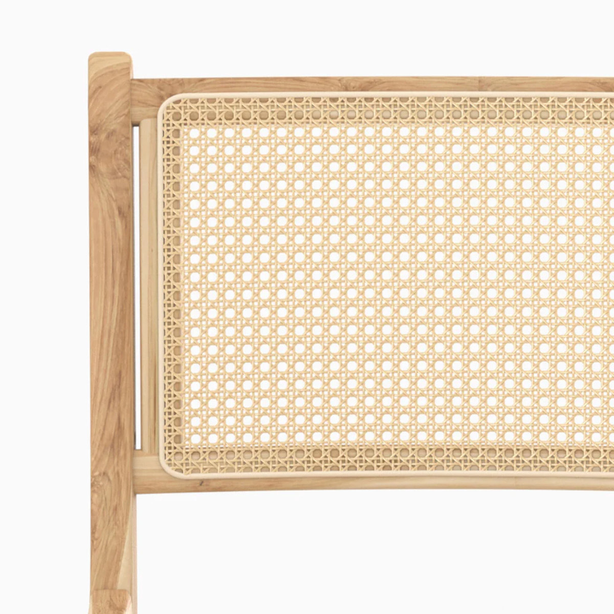 Lot de 2 chaises en bois de teck et rotin - Kyla