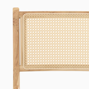 Lot de 2 chaises en bois de teck et rotin - Kyla