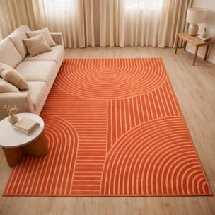 Tapis salon et chambre tissé motif géométrique SUDU