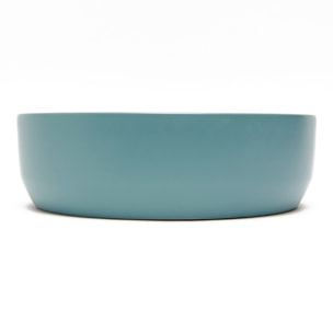 Vasque à poser ronde en céramique diamètre 39 cm - vert mat - sans trop-plein - SAT Infinitio