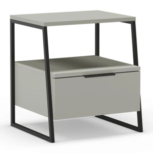 Mesita de noche Oksa Verde - Negro