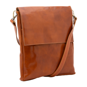 Borsa a tracolla  da uomo In Vera pelle Made in Italy 31x35x4 cm