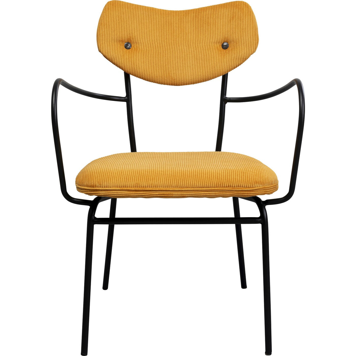 Chaise avec accoudoirs Viola jaune Kare Design