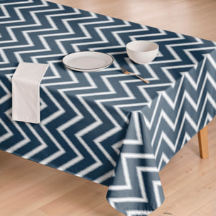 Mantel antimanchas ABEL AZUL - 100% algodón