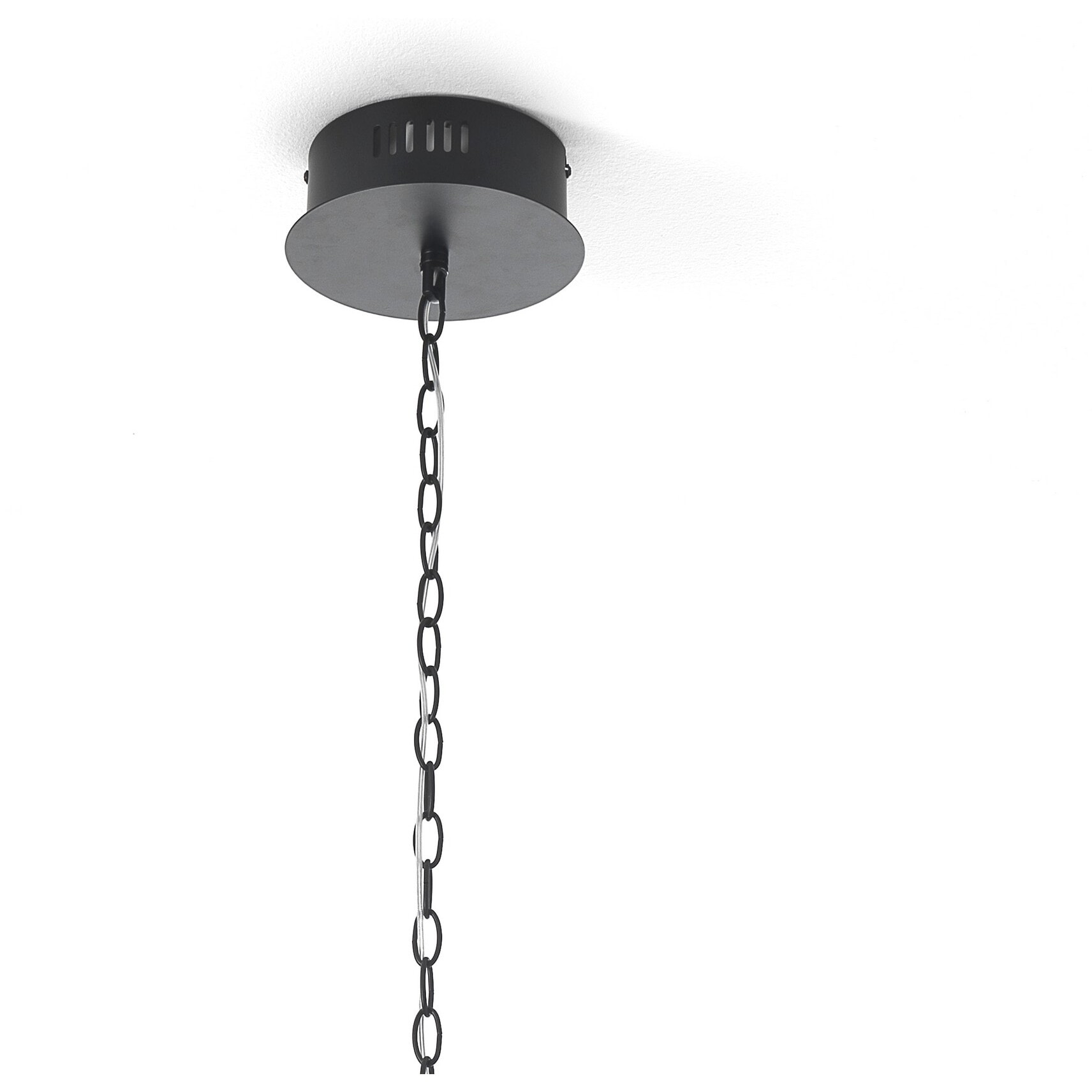 Suspension Tomasucci DOME, en acier et verre, noir