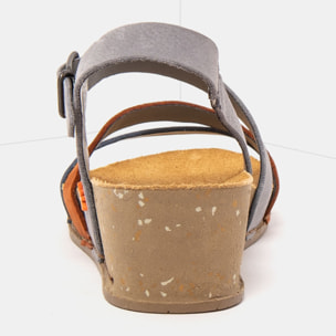 Sandalias 1930 MULTI DENIM-DARK ORANGE/ I LIVE color Denim-dark orange