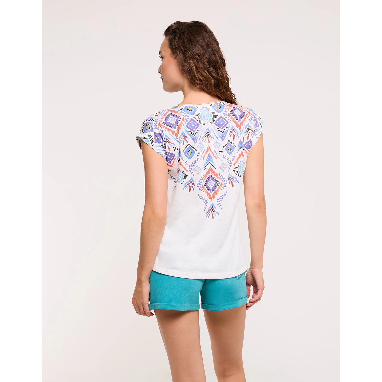 Camiseta Manga Corta Azul - Leafix