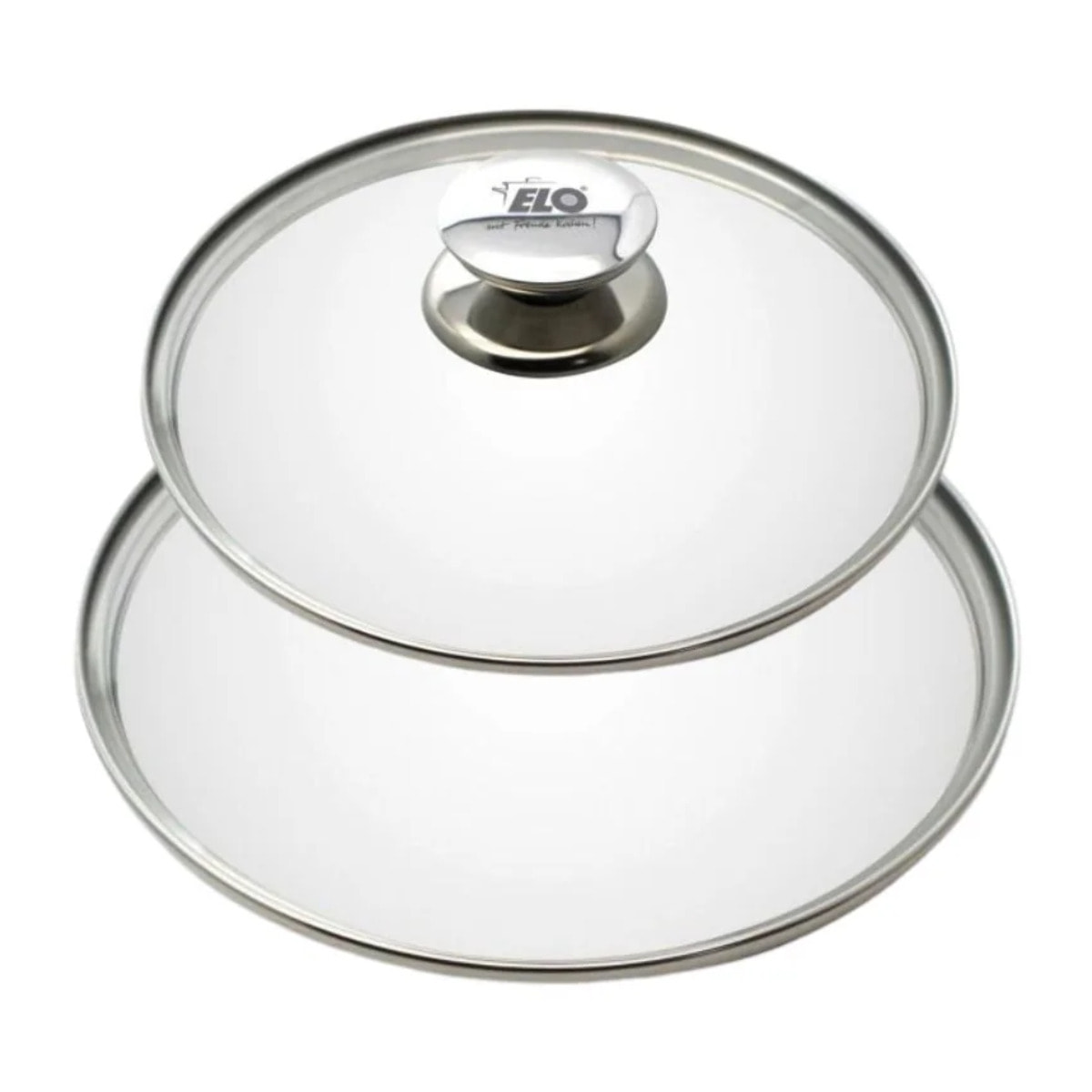 Lot de deux couvercles de cuisson 20 cm et 24 cm avec poignée en inox Galant Elo