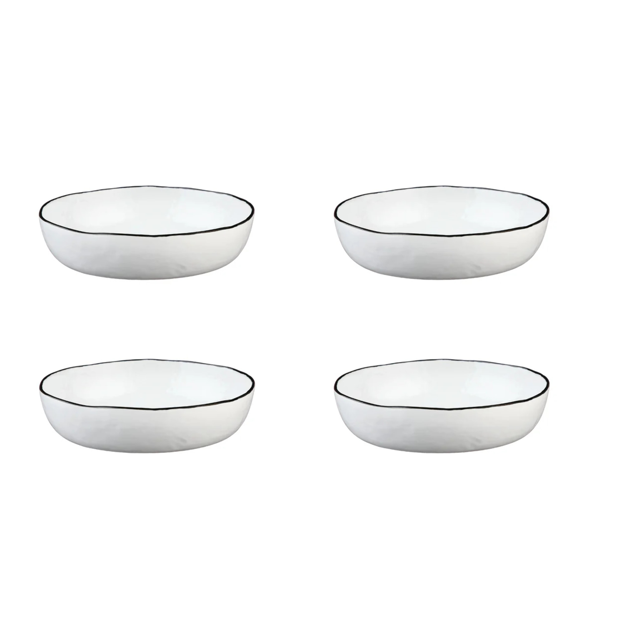 Assiette creuse PURE Ø21,5cm - 4 pièces - Blanc Neige