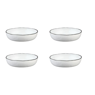 Assiette creuse PURE Ø21,5cm - 4 pièces - Blanc Neige