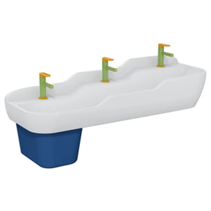 Lavabo pour enfant VITRA Sento Kids 3 hauteurs sans trop-plein + cache-siphon Sento kids