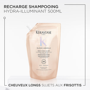 Gloss Absolu - Recharge Bain Hydra-Glaze pour Cheveux Longs Sujets aux Frisottis