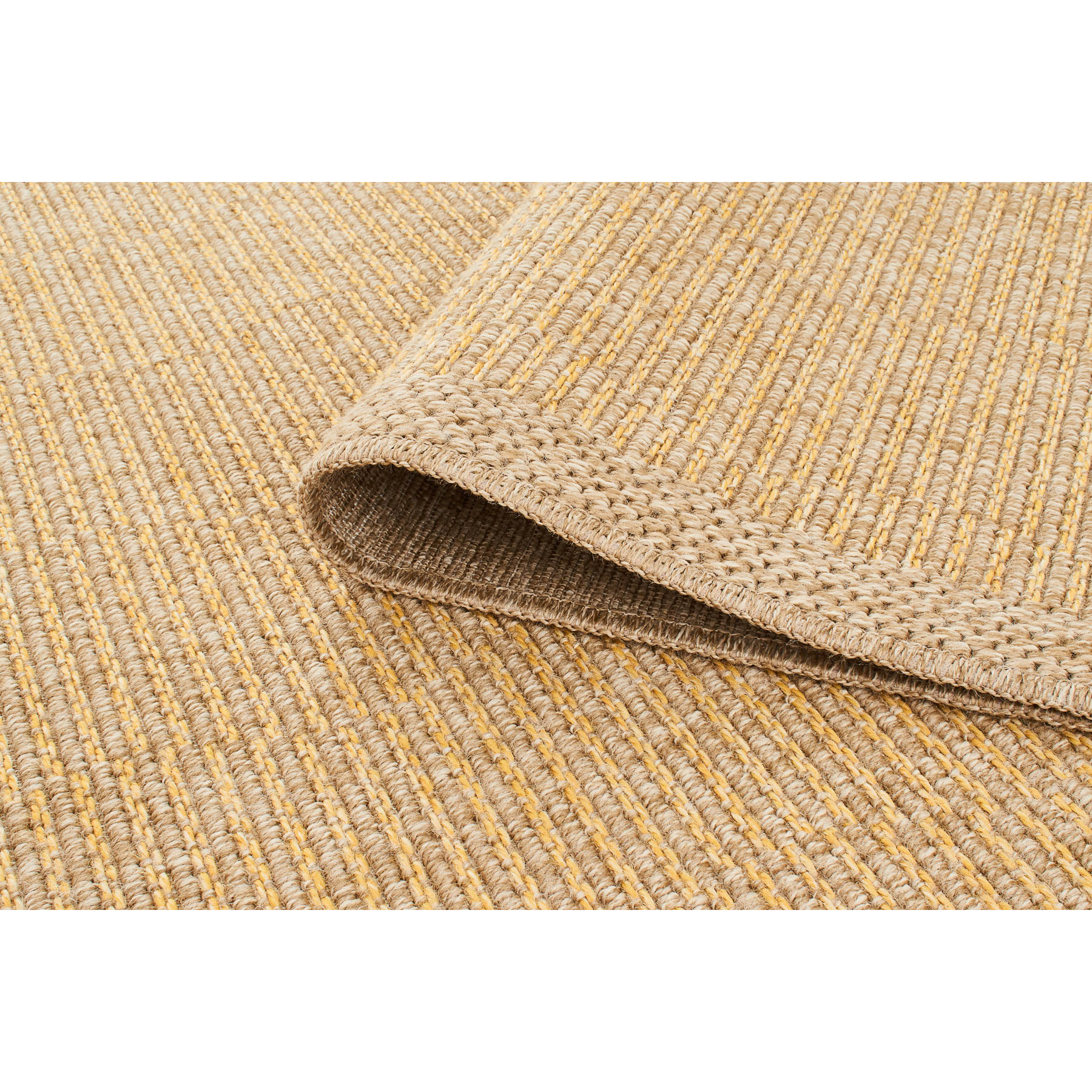 Tapis naturel motif jaune