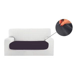 Copridivano Copriseduta Sofà Elasticizzato Smile Tinta Unita Stone