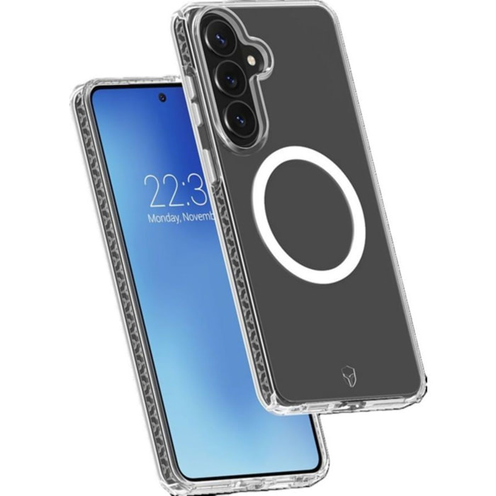 Coque FORCE CASE AirXtrem Magnet S26+ recyclé transparent