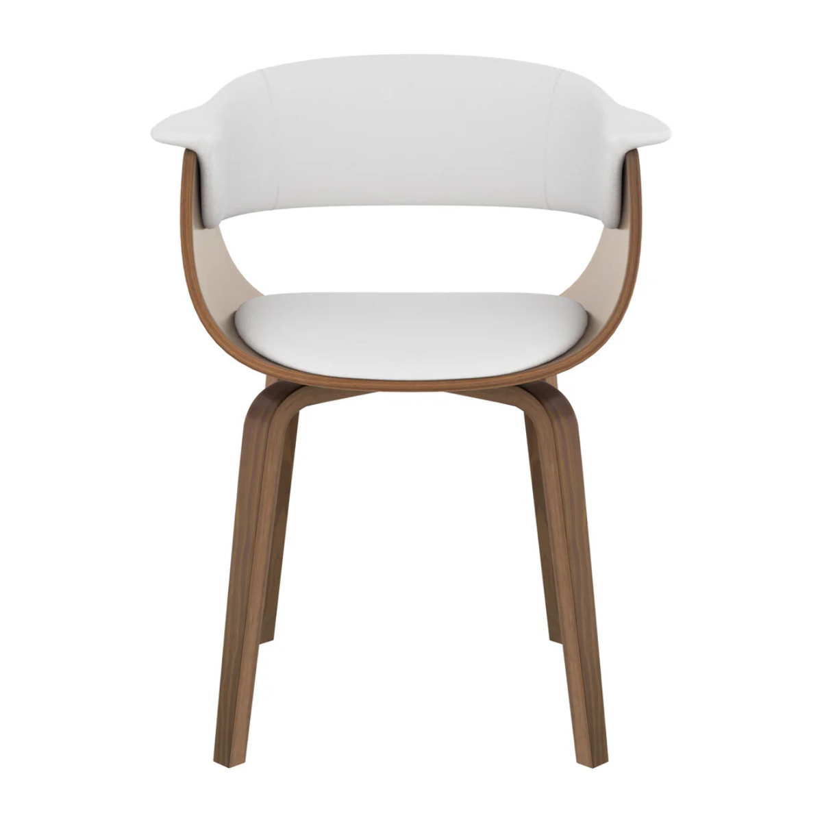 Chaise en cuir synthétique blanc - Piada