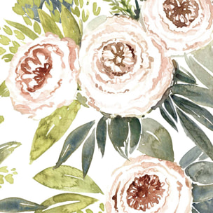 Papier peint rose pivoine en douceur Intissé