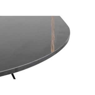 Mesa Comedor Metal-resina Negra 150x90x75 Cm