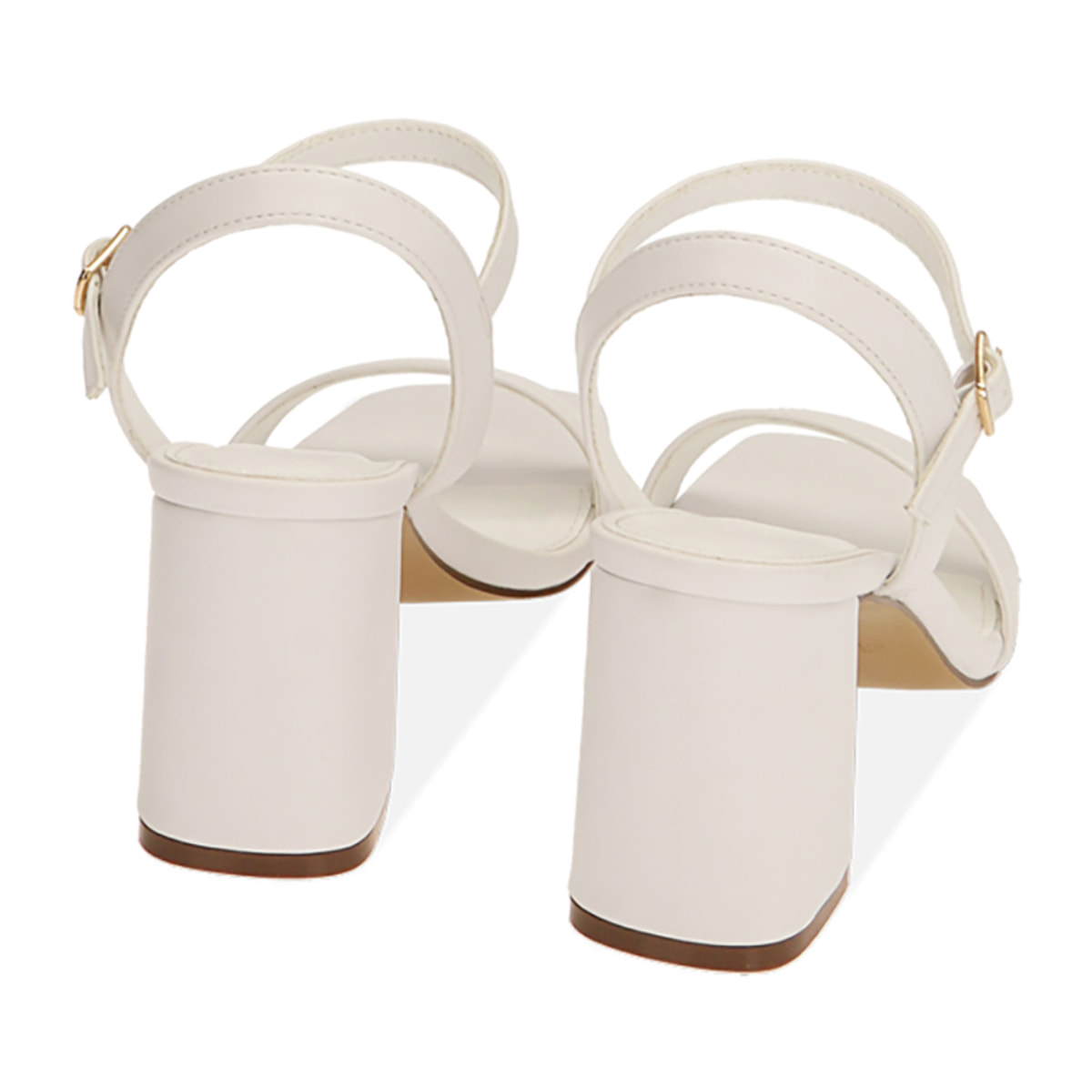 Sandali minimal bianchi, tacco 7,5 cm