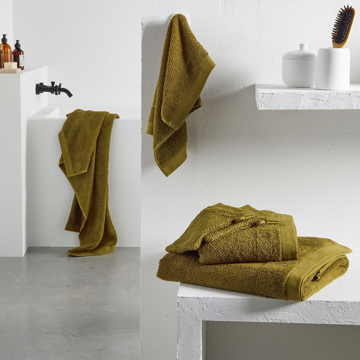 Maxi drap de bain uni BIO ORGANIC bronze