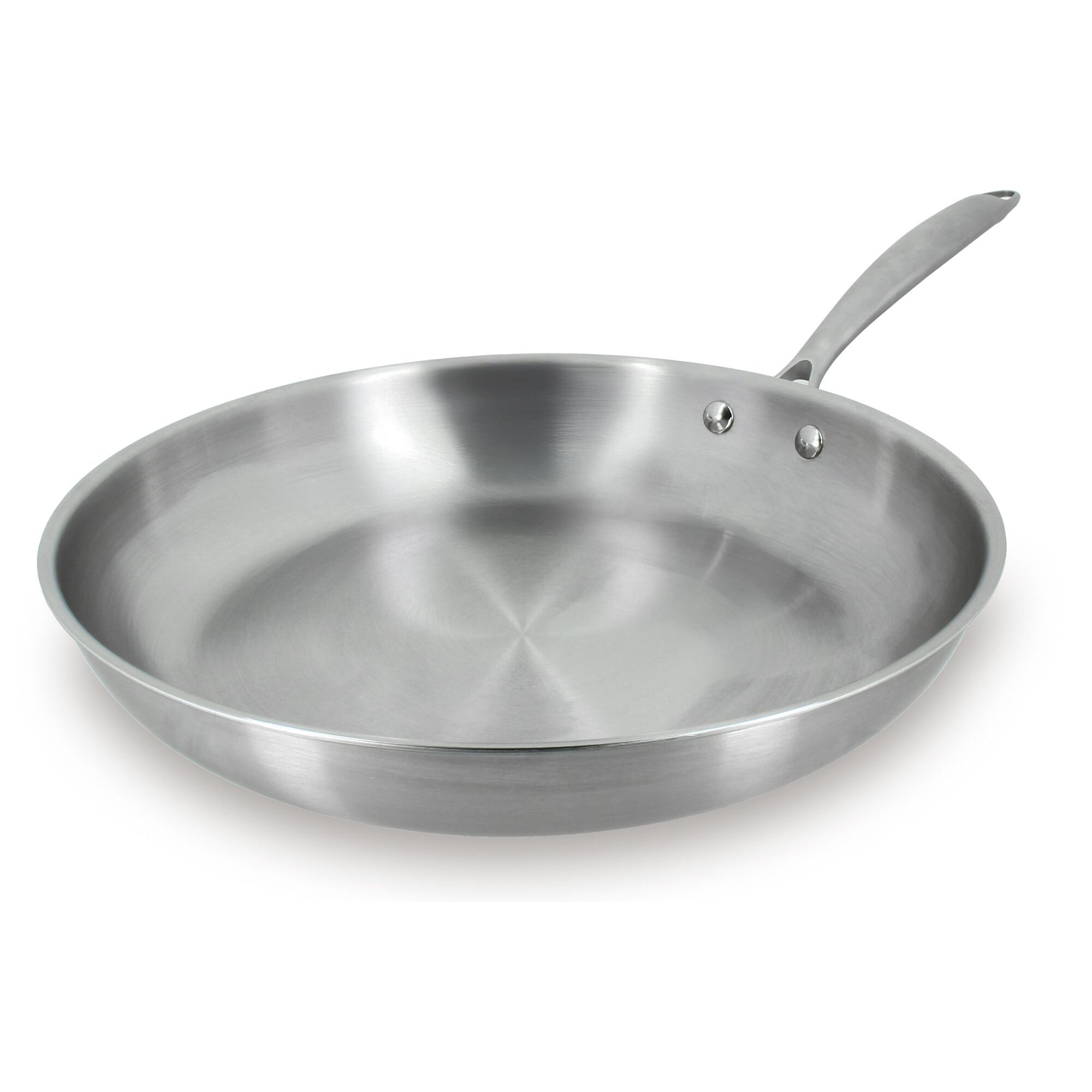 Poêle en acier inoxydable 32cm - fait en France - tous feux TRIPLY
