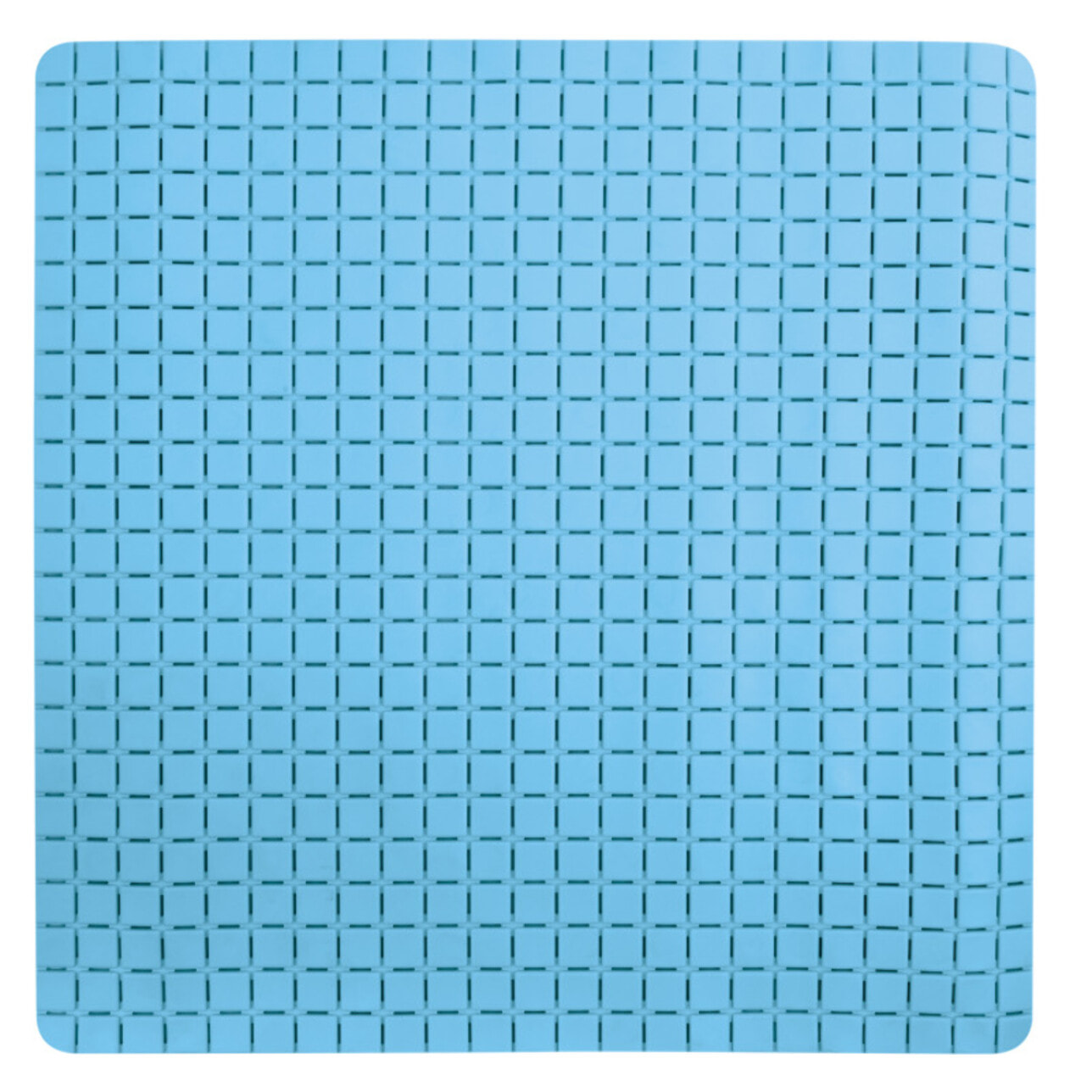 Tapis Fond de douche antidérapant Caoutchouc QUADRO 54x54cm Bleu MSV