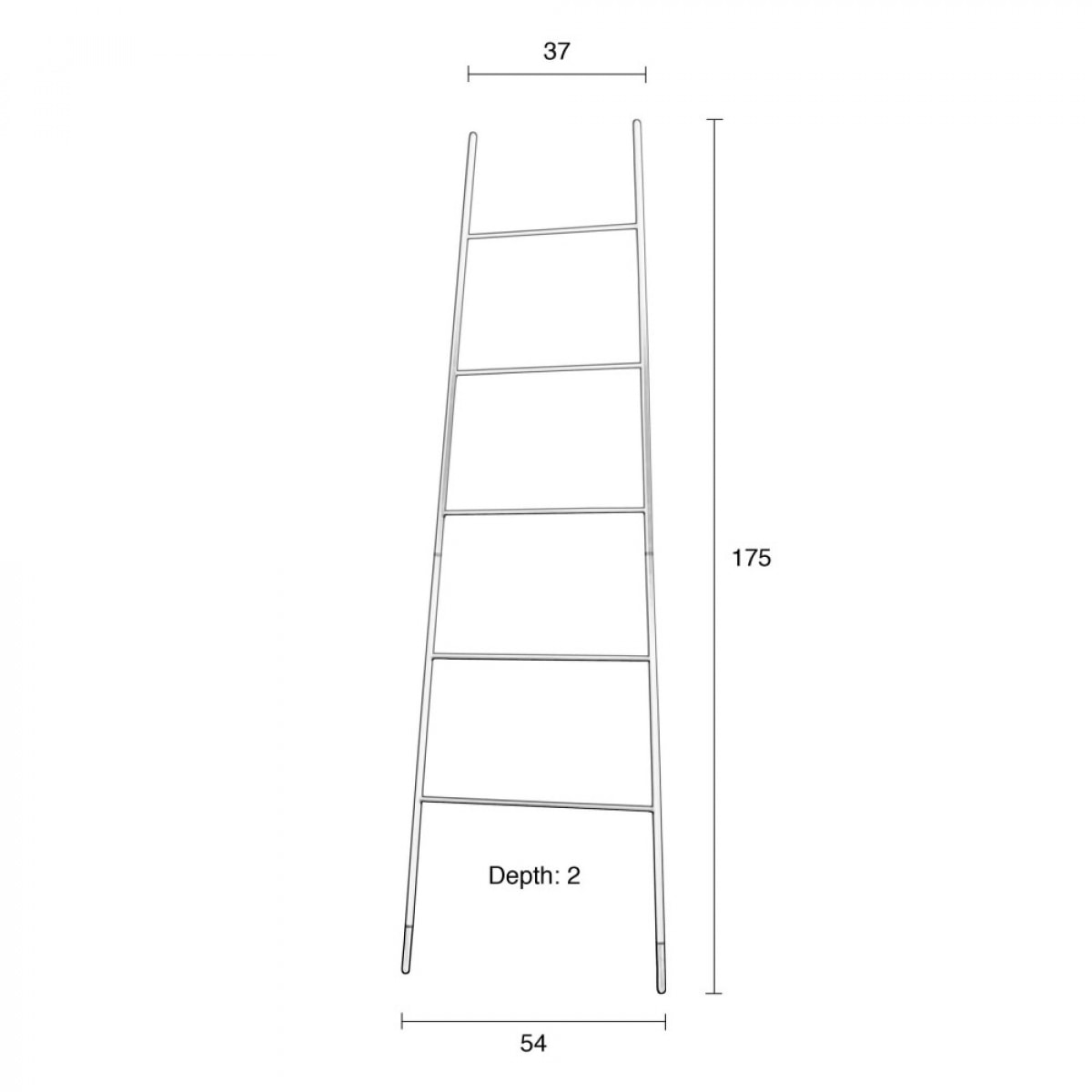 Ladder Rack - Porte-manteaux / magazines : Couleur - Blanc.