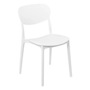 Chaise empilable plastique blanc "Plasta"